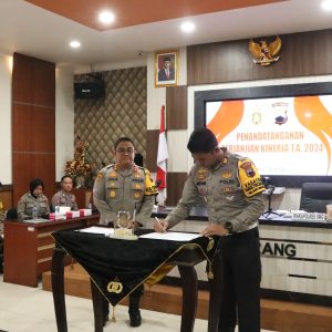 Memasuki Awal Tahun 2024, Polres Semarang Gelar Penandatanganan Pakta Integritas