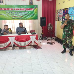 Beri Wasbang, Babinsa Ceper Bersama Bhabinkamtibmas Bina Linmas Desa Kurung