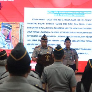 Kukuhkan Satgas ASN dan PPNPN, Kemenkumham Jateng Komitmen Jaga Netralitas