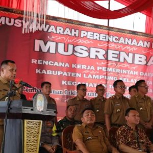 Musrenbangcam Tanjung Bintang, Nanang Ermanto Respon Usulan Jalan Patok Besi