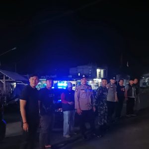 Antisipasi Kenakalan Remaja, Koramil 421-03/Pnh Bersama Polsek Penengahan Gelar Patroli Gabungan