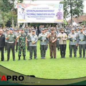 1.420 Personil Satlinmas Siap Menjadi Garda Terdepan Dalam Menjaga ketertiban, dan Keamanan di 652 TPS Kota Salatiga