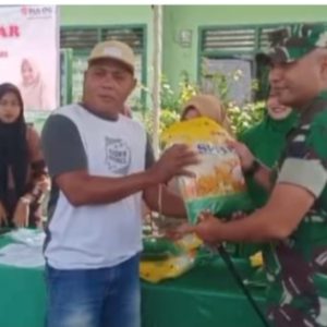 Kodim 0421/LS Bersama Bulog Menyiapkan 1000 Kupon Dalam Operasi Pasar di Kecamatan Katibung