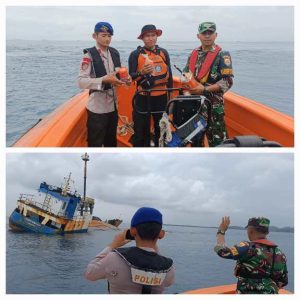 TNI-AL Lanal Lampung Berhasil Evakuasi Alat EPIRB Kapal LCT Cahaya Maulida  