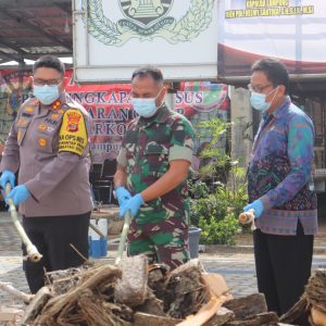 Polres Lampung Selatan Berhasil Ungkap Rp2,9 Miliar dan Musnahkan 39,225 Miliar Narkotika