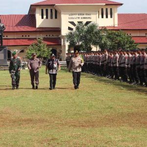 Ops Lilin Candi 2024 Dimulai, Polres Semarang Menggelar Upacara Gelar pasukan.