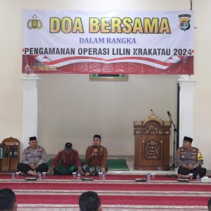 Doa Bersama Operasi Lilin Krakatau 2024 Polres Lampung Selatan