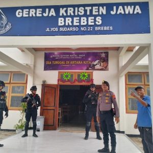 Pengamanan Ibadah Natal, Polres Brebes Kerahkan BKO Brimob Polda Jawa Tengah