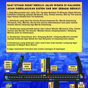 Sistem One Way di Kalianda; Upaya Polres Lampung Selatan Atasi Kemacetan Libur Akhir Tahun
