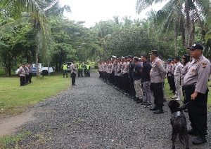 Amankan Penetapan Pasangan Bupati dan Wakil Bupati Terpilih, Polres Lamsel Terjunkan 158 Personel