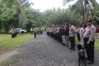 Amankan Penetapan Pasangan Bupati dan Wakil Bupati Terpilih, Polres Lamsel Terjunkan 158 Personel