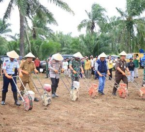 Pemkab Lamsel Bersama Forkopimda Laksanakan Giat Tanam Jagung Serentak Dukung Program Pangan Nasional 2025