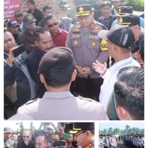 Kedepankan Sentuhan Kemanusiaan, Polisi dan TNI Bersinergi Jaga Harmoni Saat Penertiban Lahan di Lampung Selatan.
