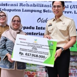 Pemkab Lampung Selatan Terima Bantuan ATENSI Rp617.918.000 dari Kementerian Sosial RI