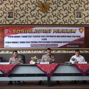 Sosialisasi Hukum di Polres Lampung Selatan: Pengenalan Kode Etik Profesi dan Penyelesaian Pelanggaran Disiplin