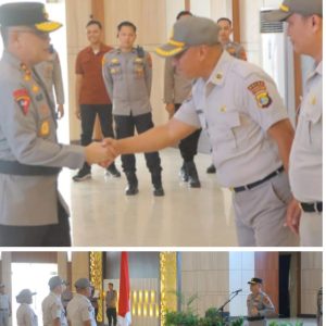 Kapolda Lampung Pimpin Upacara Kenaikan Pangkat PNS Polri