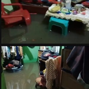 Akibat hujan deras Perumahan Kalianda kebanjiran