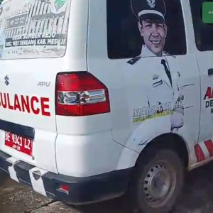 Diduga Mabuk, Kades Sumber Rejo Tabrak Motor Pakai Ambulance Desa
