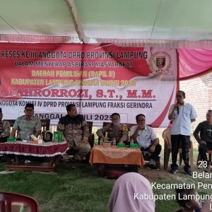 Anggota DPRD Lampung Fraksi Gerindra Gelar Reses,H. Fahrorrozi, S.T.,M.M; Aspirasi Kunci Keberhasilan Pembangunan Daerah