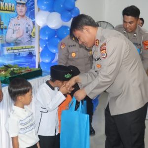 Ulang Tahun Lalu Lintas Bhayangkara ke-70, Polres Lamsel Santuni Anak Yatim