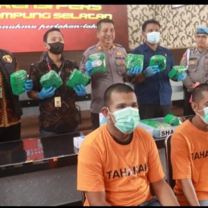 Penyelundupan 11,8 Kg Sabu di Lampung Selatan, Dua Kurir Asal Aceh Ditangkap.
