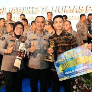 Mahasiswa Unila Wakili Polda Lampung Raih Juara 2 Nasional, Lomba Video Pendek Pada Perayaan HUT KE-74 Humas Polri