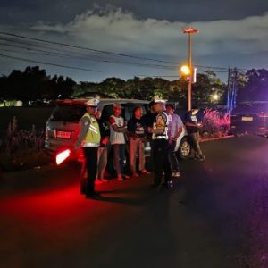 Polres Lamsel Bubarkan Balap Liar di Jalur 2 Sabah Balau