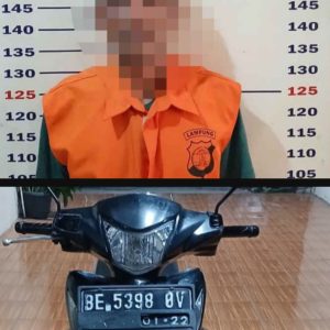 Polsek Kalianda Tangkap Pelaku Percobaan Pencurian Motor di Negeri Pandan