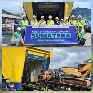 Gerak Cepat Pemulihan Bencana Sumatera: KMP Jatra II Angkut 50 Ton Bahan Pokok dan 7 Excavator Menuju Sibolga