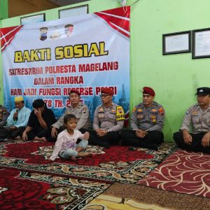 HUT ke-78 Reserse Polri, Satreskrim Polresta Magelang Tebar Kepedulian Lewat Baksos di Panti Asuhan Borobudur