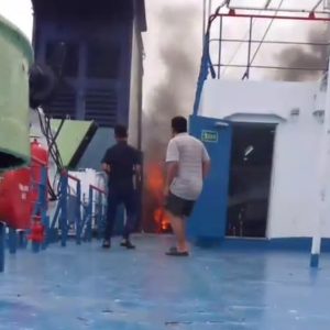 Kebakaran Deck KMP Amarisa Berhasil Dipadamkan Tanpa Korban Jiwa