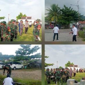 Babinsa Koramil 421-03/Pnh Dukung Gerakan Lingkungan Bebas Sampah di Wisata Lamsel