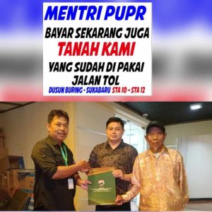 56 Warga Sukabaru Lamsel Tagih Realisasi Ganti Rugi Tol ke Menteri PUPR Sejak 2016 Hingga 2026 Tak Dibayar
