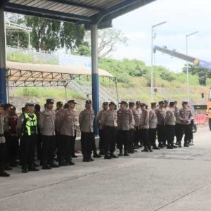 Polres Lampung Selatan Simulasikan Penanganan Lonjakan Kendaraan Mudik di Bakauheni