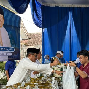 Morisman Anggota DPRD Lampung Fraksi PAN Gelar PANsar Murah Ramadhan dan Santunan Anak Yatim