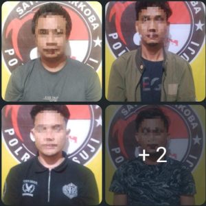 Empat Pemuda Asal Provinsi Riau Diamankan Sat Res Narkoba Polres Mesuji Usai Transaksi