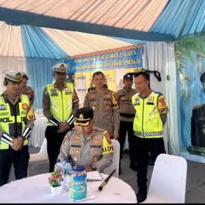 Kapolres Mesuji Lakukan Pengecekan Kondisi Arus Balik Lalulintas di Pos Rest Area 234