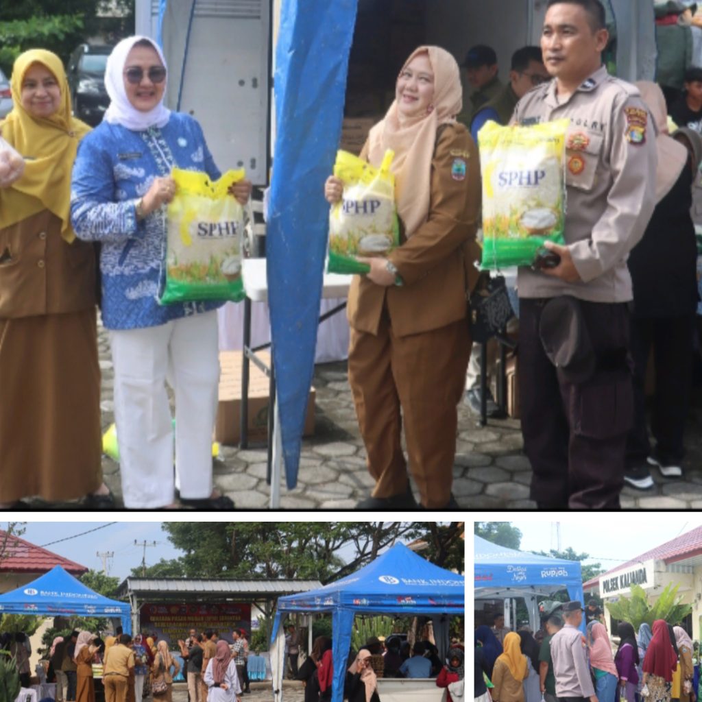 Satgas Ketahanan Pangan Polres Lampung Selatan Gelar Pasar Murah di Polsek Kalianda