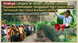 Longsor di Hutan Lindung Gunung Rajabasa Mendapat Reaksi Tokoh Adat Termasuk dari Desa Kuripan Lamsel