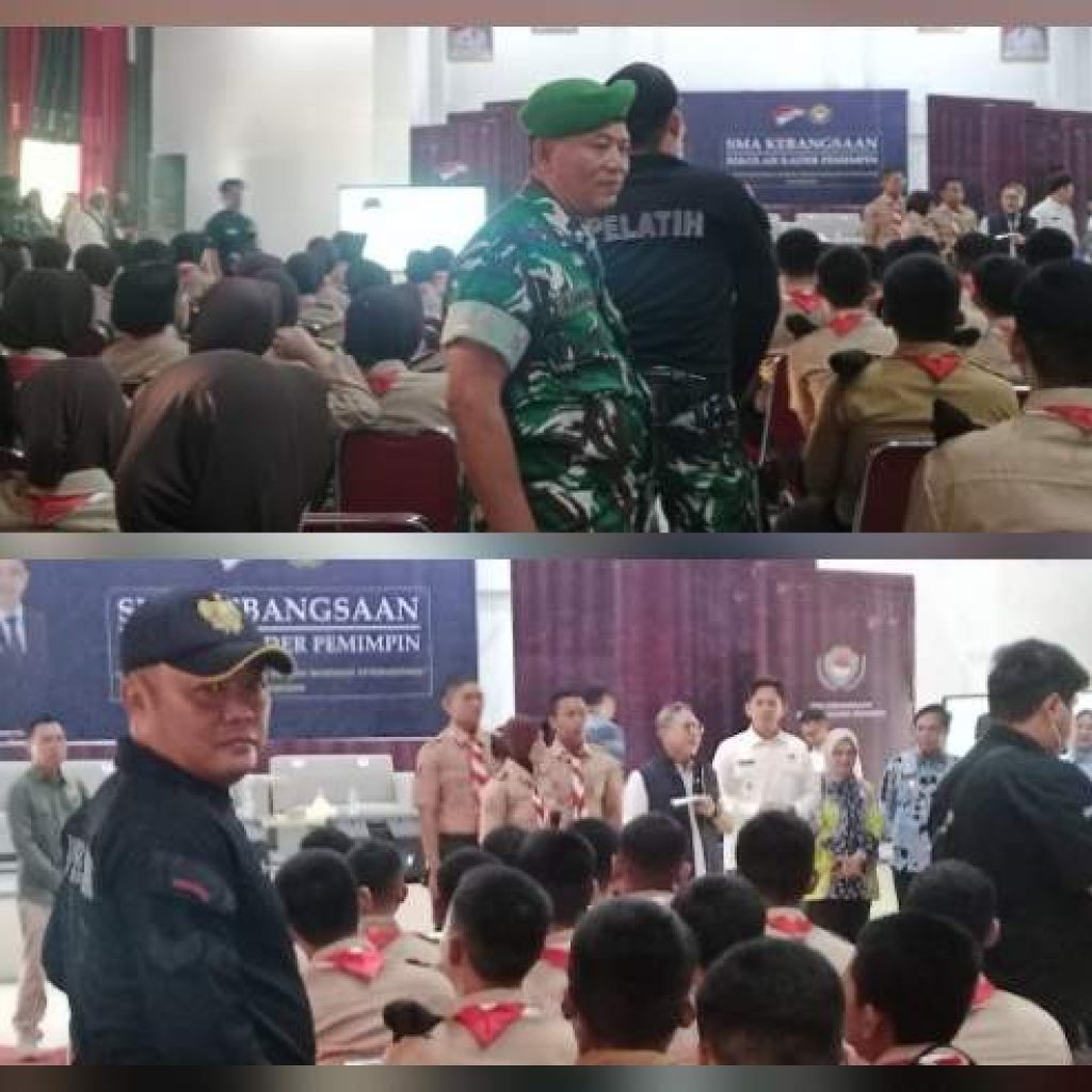 Menko Pangan Beri Motivasi Kedisiplinan di SMA Kebangsaan, Sejalan Dengan Pembinaan Babinsa Koramil 421-03/Pnh
