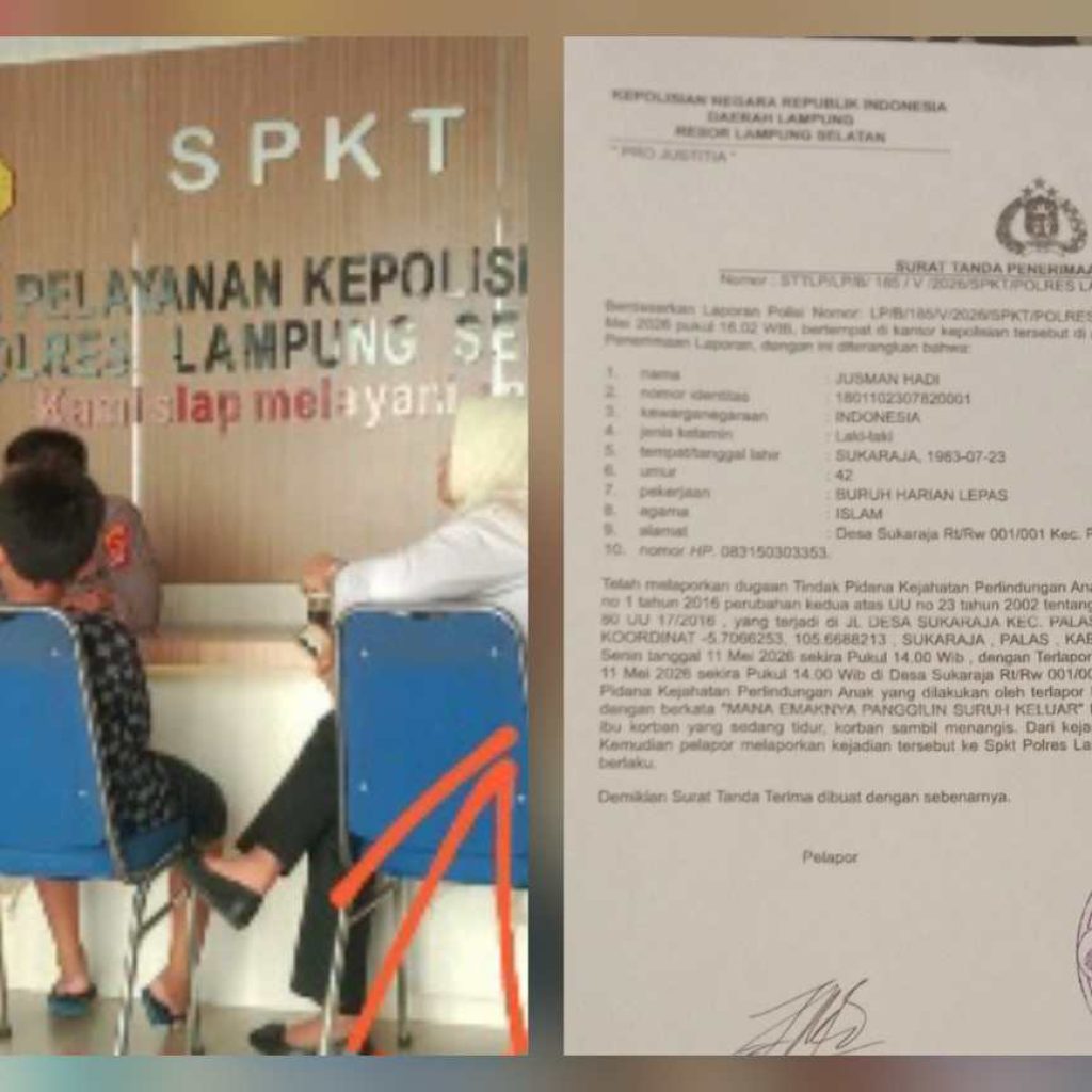 Collektor Pelaku Dugaan Kekerasan Verbal Terhadap Anak Dilaporkan ke Polres Lamsel