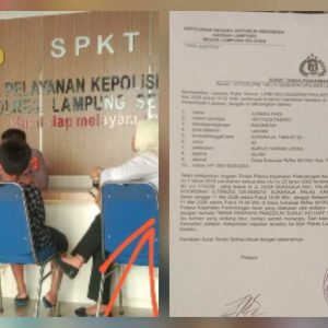 Collektor Pelaku Dugaan Kekerasan Verbal Terhadap Anak Dilaporkan ke Polres Lamsel