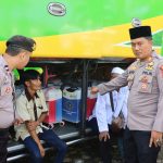 Jajaran Polres Mesuji Lakukan Pengamanan dan Menghadiri Pelepasan Jamah Haji 2026 di Masjid Jami’ Arriyad Brabasan