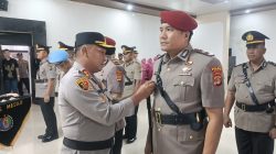 Kapolres Mesuji Pimpin Langsung Upacara Serah Terima Jabatan Pejabat Utama Polres Mesuji