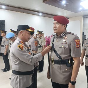 Kapolres Mesuji Pimpin Langsung Upacara Serah Terima Jabatan Pejabat Utama Polres Mesuji
